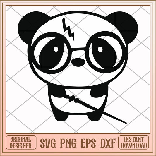 Harry potter panda svg, harry potter svg, funny svg