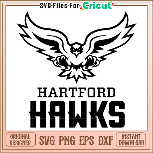 Hartford Hawks logo design, perfect for Cricut projects and crafts