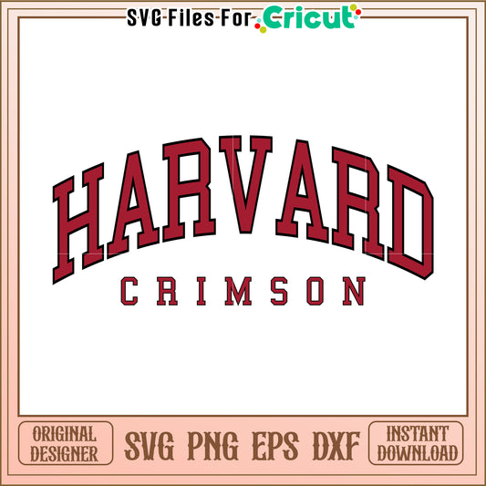 Harvard Crimson SVG File for Cricut, Perfect for School Spirit Projects