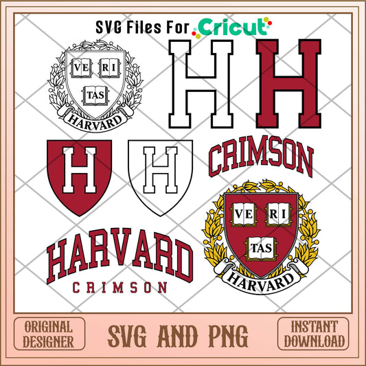 Harvard Crimson svg, Harvard Crimson svg bundle, NCAA svg