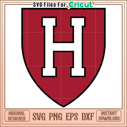 Harvard Shield SVG File for Cricut, Perfect for Creative Projects and Crafts