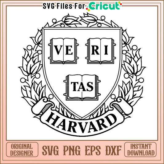 Harvard University Crest SVG Design for Cricut, Perfect for Educational Projects