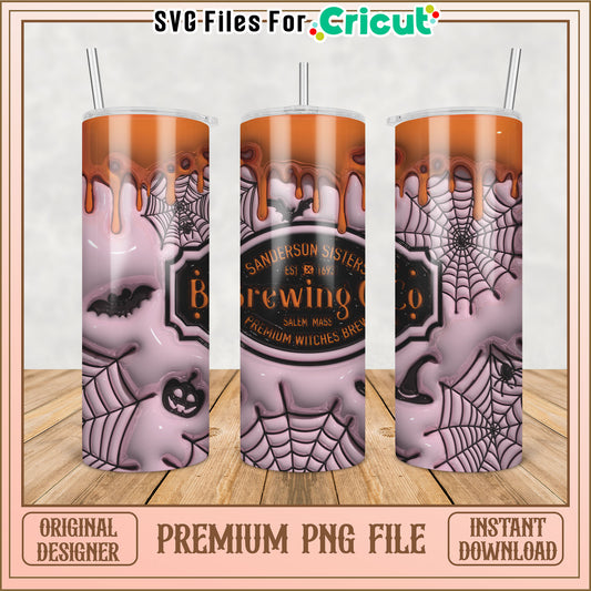 Haunted Halloween Tumbler Design for Cricut Premium PNG File