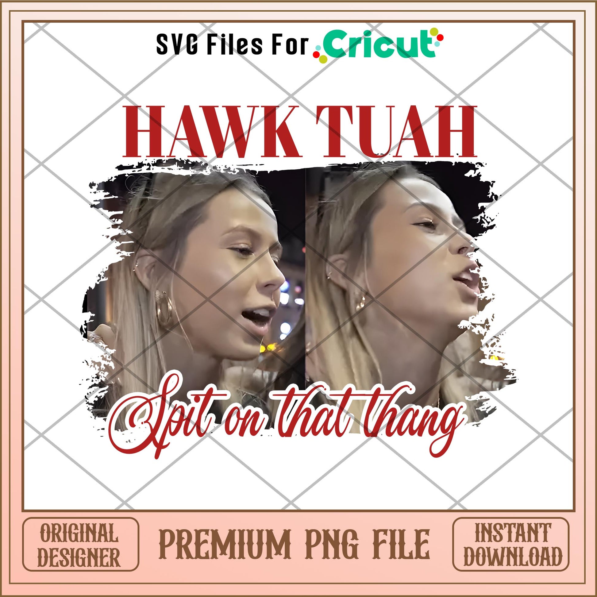 Hawk tuah girl meme png