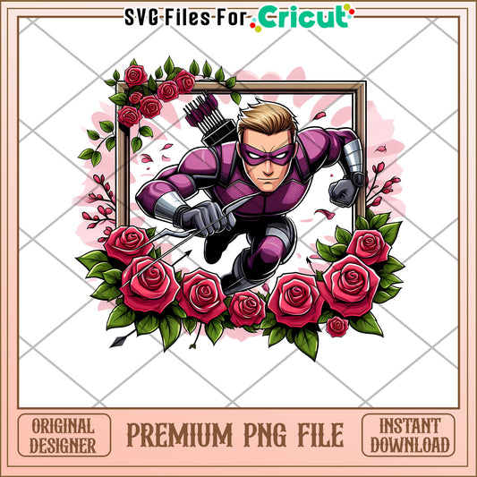 Hawkeye Roses PNG Cricut File
