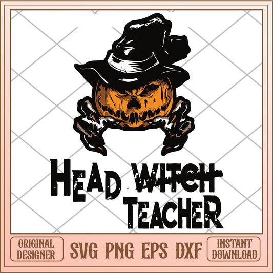 Head witch teacher  svg, halloween characters svg, digital download