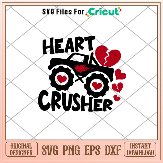 Heart Crusher Truck, Heart Crusher Truck Svg