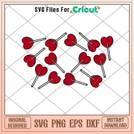 Heart Lollipop Ful Wrap, Heart Lollipop Ful Wrap Svg