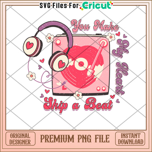 Heart Record Player PNG Download