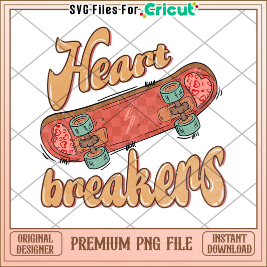 Heartbreakers Skateboard PNG Design for Creatives