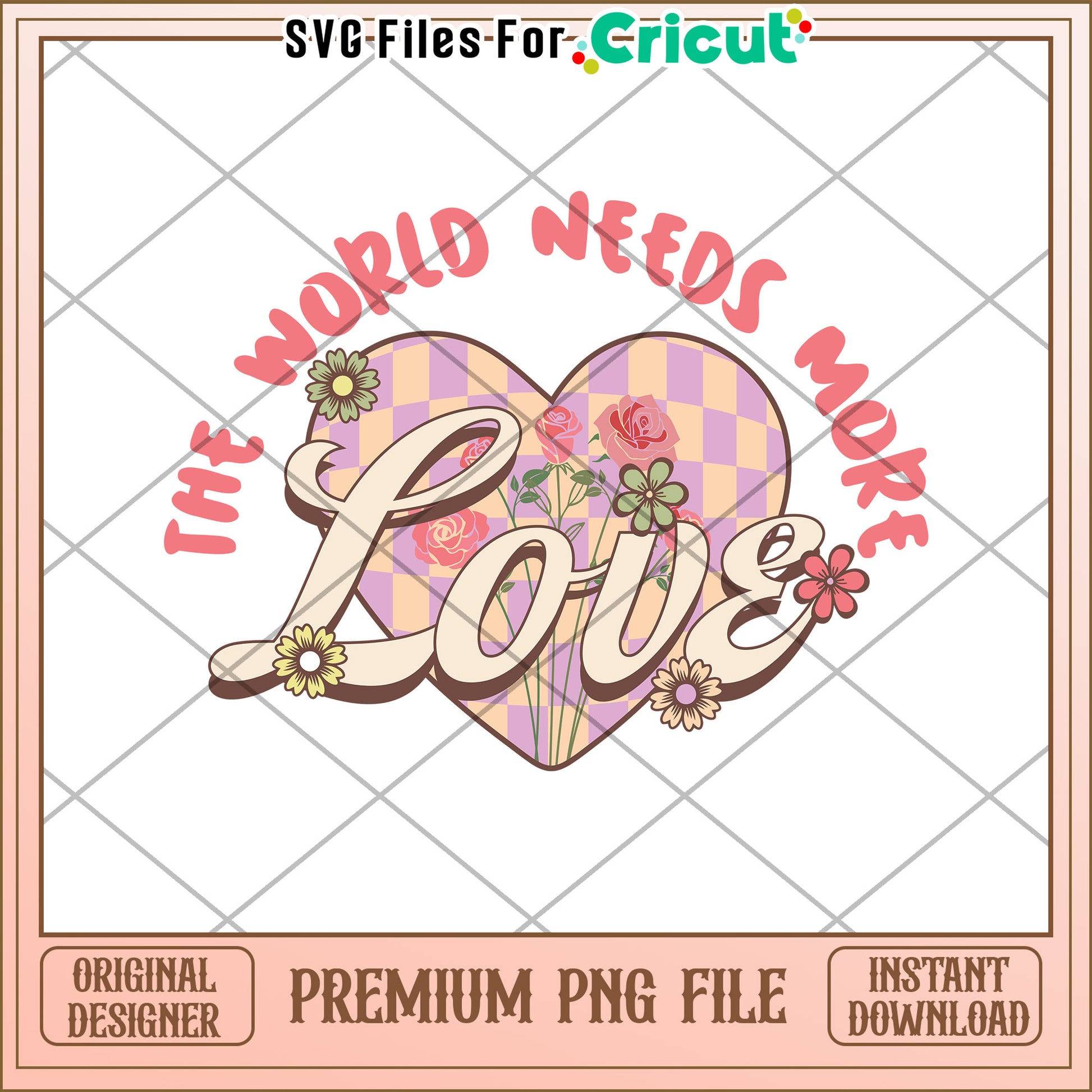 Heartfelt Love Design for Cricut Instant Download PNG