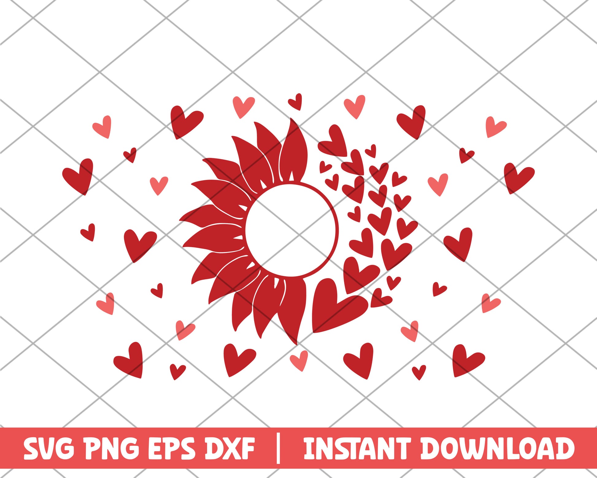 Heart flower svg