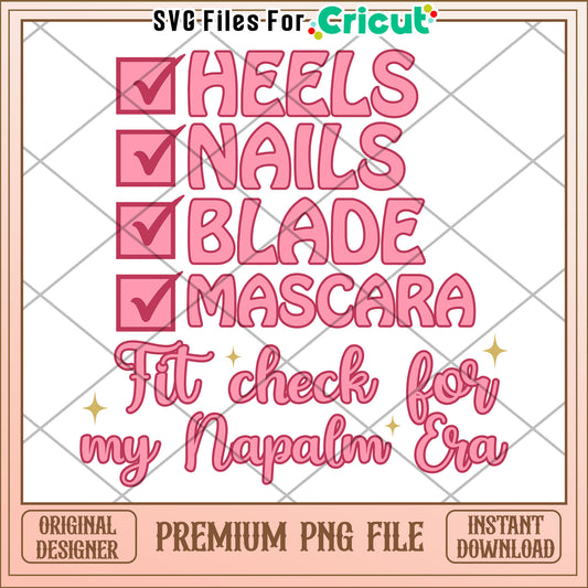 Heels nails blade png, kpop songs png, netflix cartoon png