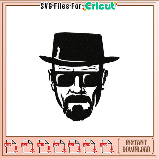 Heisenberg Embroidery Design Instant Download