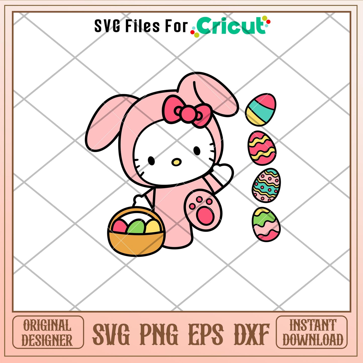 Hello Easter Kitten, Hello Easter Kitten Svg