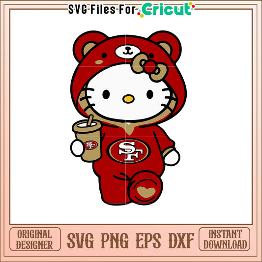 Hello Kitty 49ers SVG Design