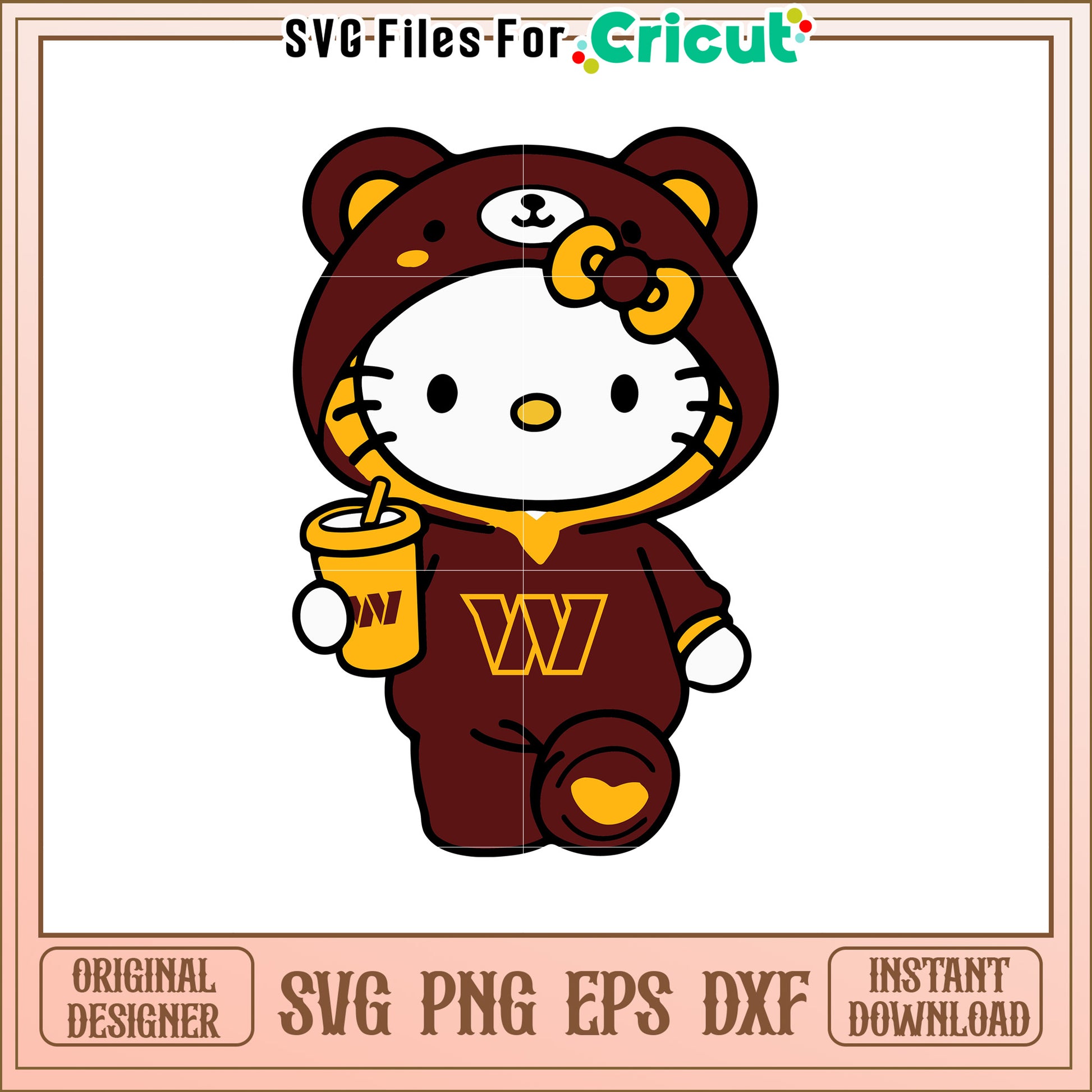 Hello Kitty Bear SVG Design