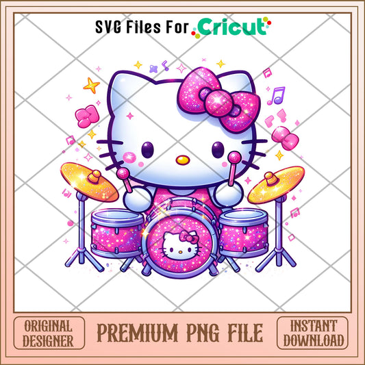 Hello Kitty Blink Pink Drum png, Hello Kitty png, digital download