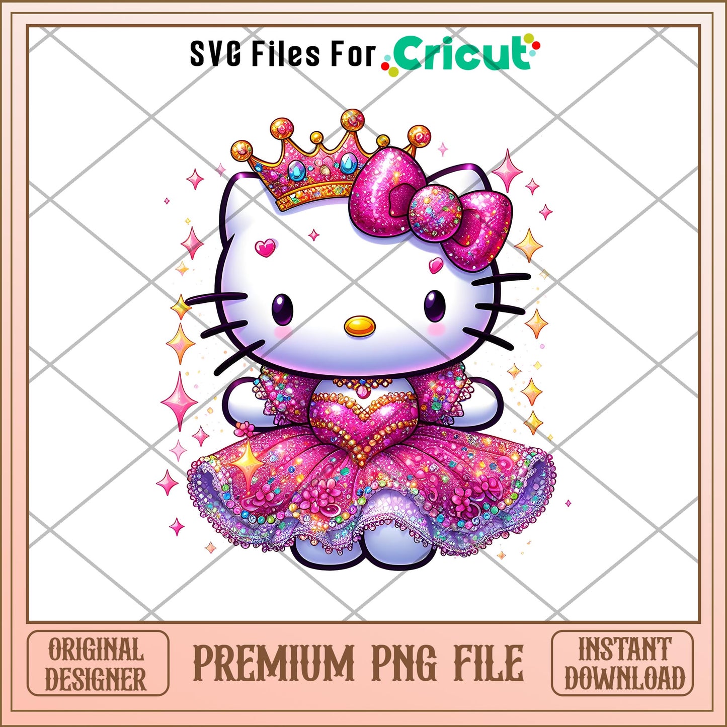 Hello Kitty Blink Pink princess png, Hello Kitty png, digital download