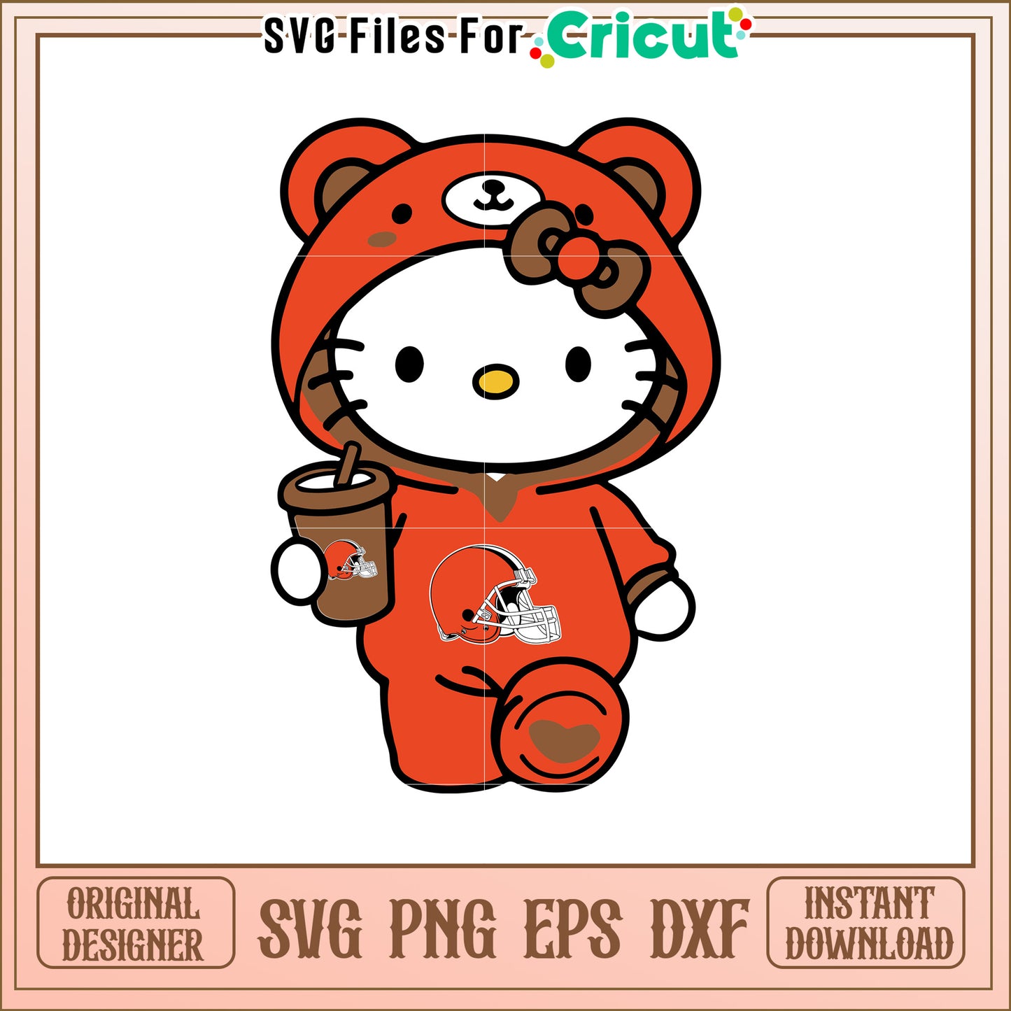 Hello Kitty Browns SVG Design