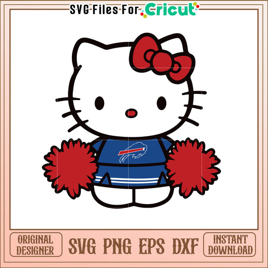 Hello Kitty Buffalo Bills SVG