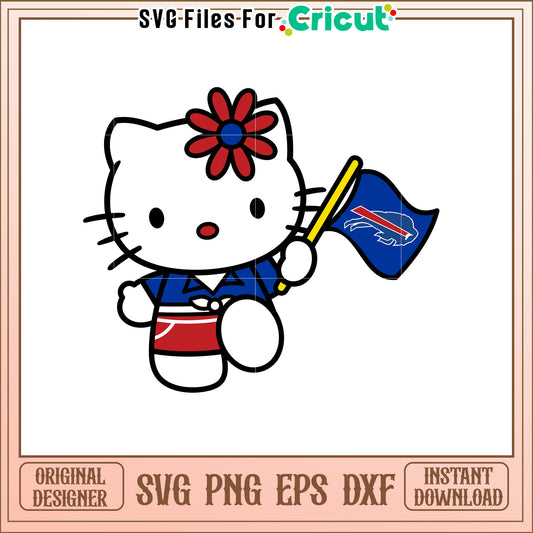 Hello Kitty Buffalo Bills SVG Design for Fans