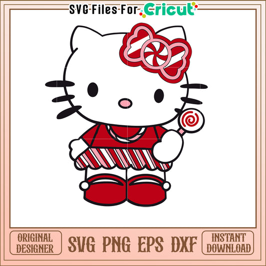 Hello Kitty Candy SVG Cut File