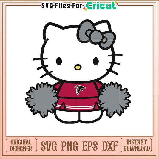 Hello Kitty Cheerleader SVG Design for Fans