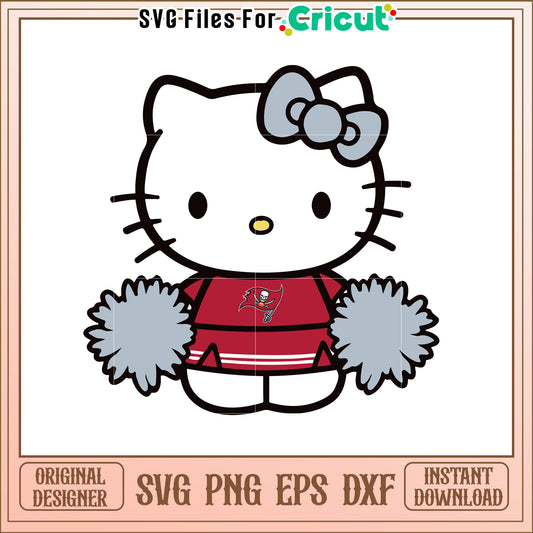 Hello Kitty Cheerleader SVG Graphic Design File