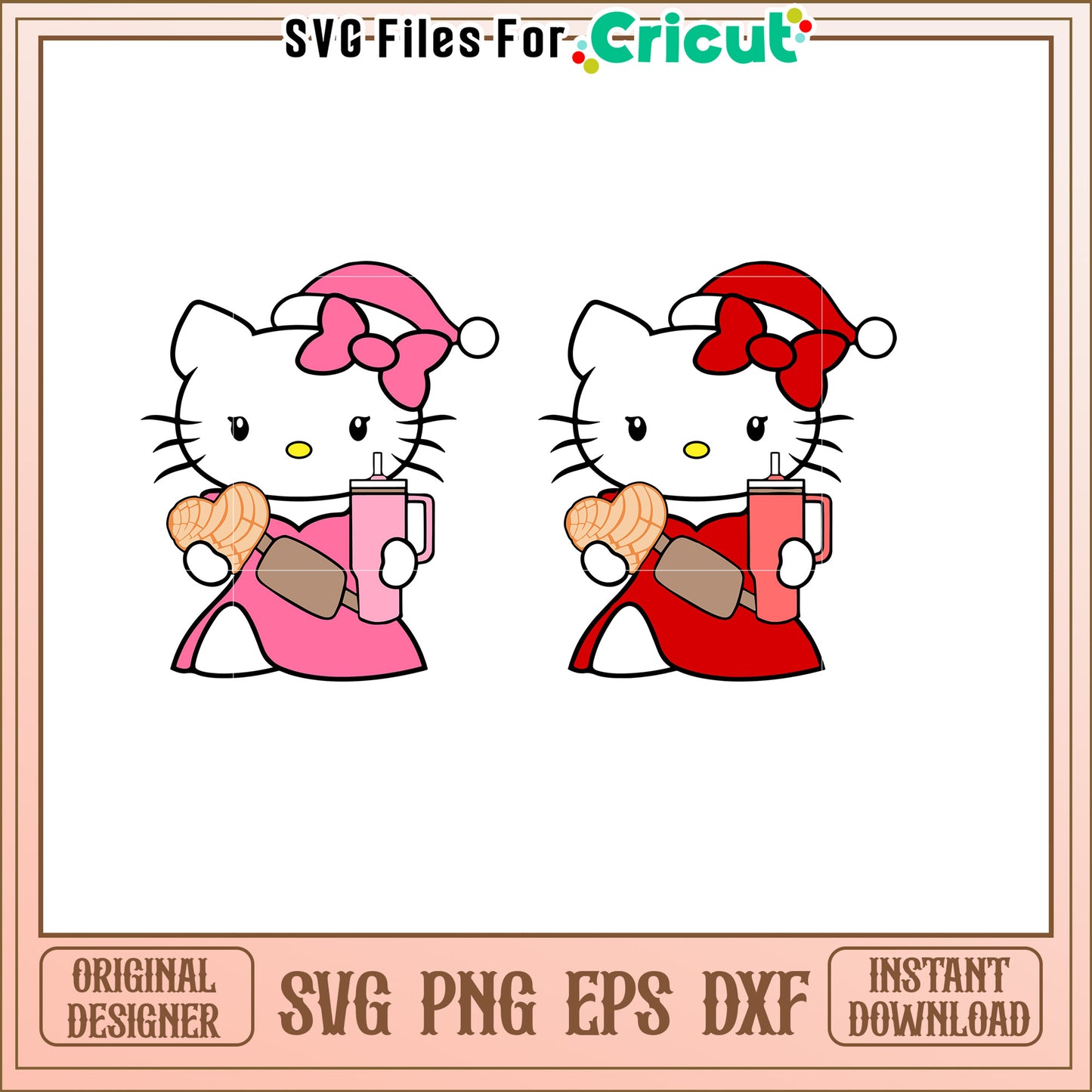 Hello Kitty Christmas SVG Cut Files