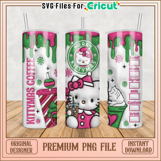 Hello Kitty Christmas Tumbler PNG