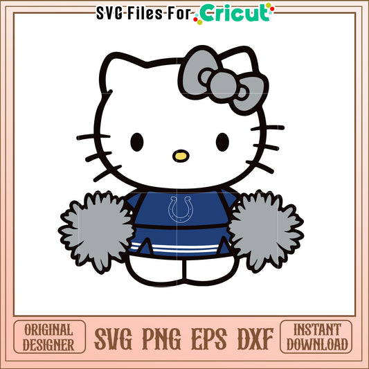 Hello Kitty Colts Cheerleader SVG
