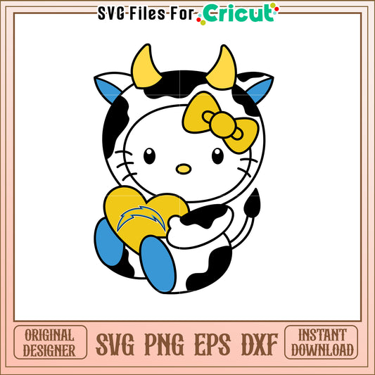 Hello Kitty Cow SVG Design Chargers
