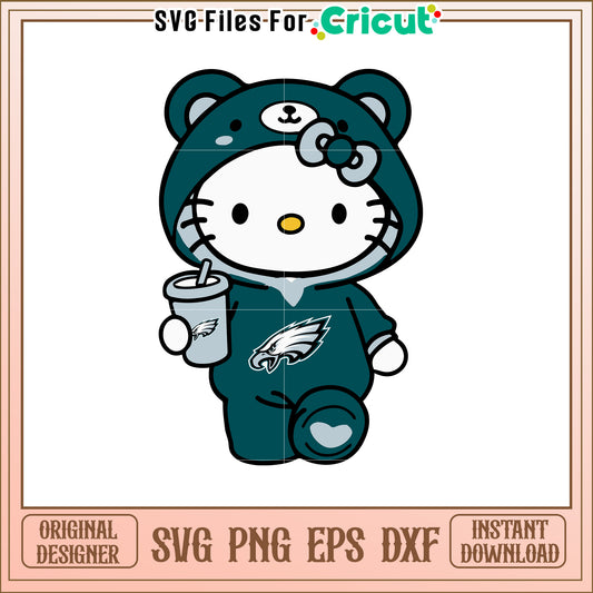 Hello Kitty Eagles SVG Design