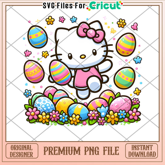 Hello Kitty Easter PNG Cricut File