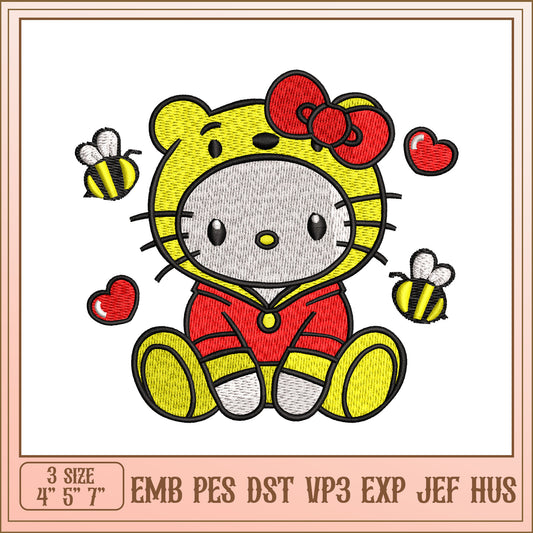 Hello Kitty Embroidery Design