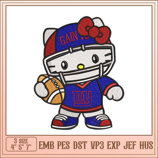 Hello Kitty Football Embroidery Design