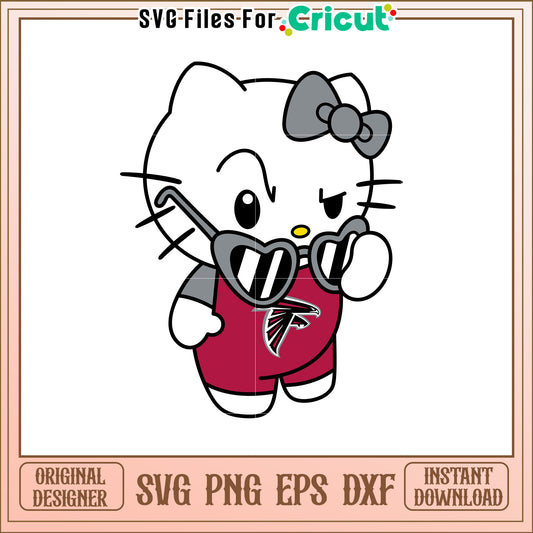 Hello Kitty Football Fan SVG Design for Sports Lovers