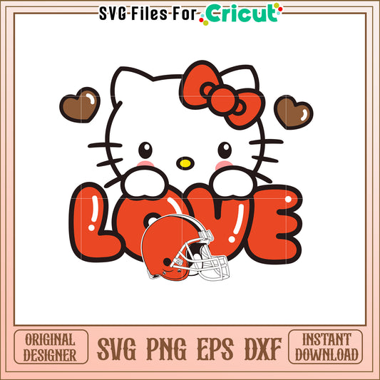Hello Kitty Football Love SVG