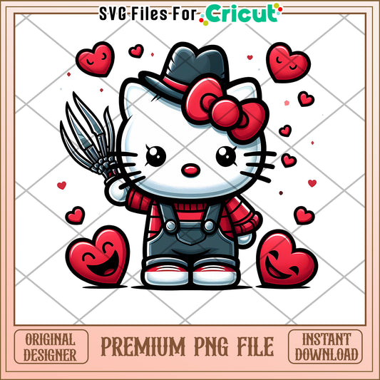 Hello Kitty Freddy PNG Valentine's
