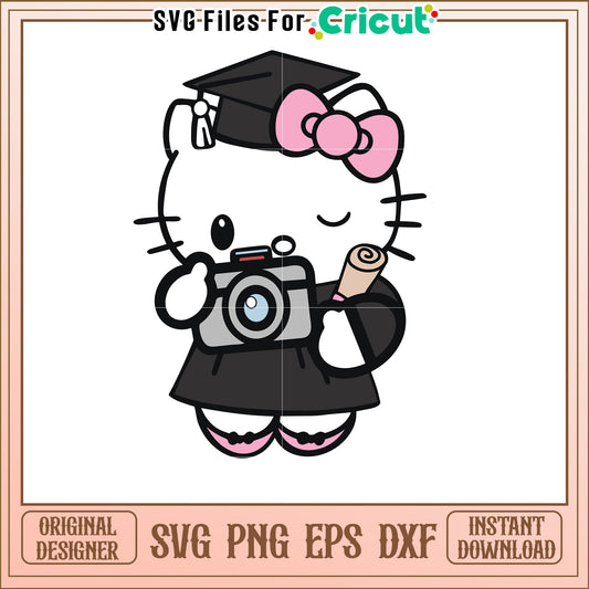 Hello Kitty Graduate Photographer SVG