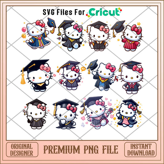 Hello Kitty Graduation png bundle, Hello Kitty Chibi movies bundle