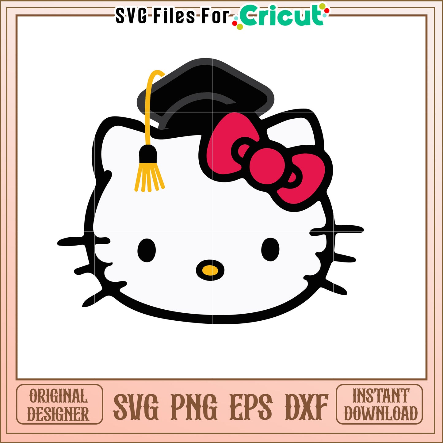 Hello Kitty Graduation SVG