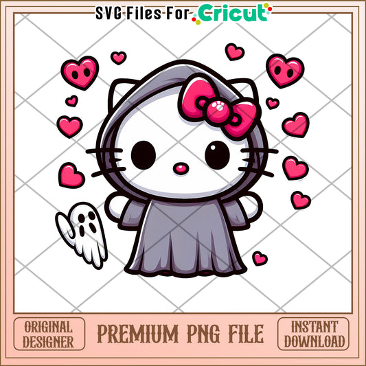 Hello Kitty Grim Reaper PNG