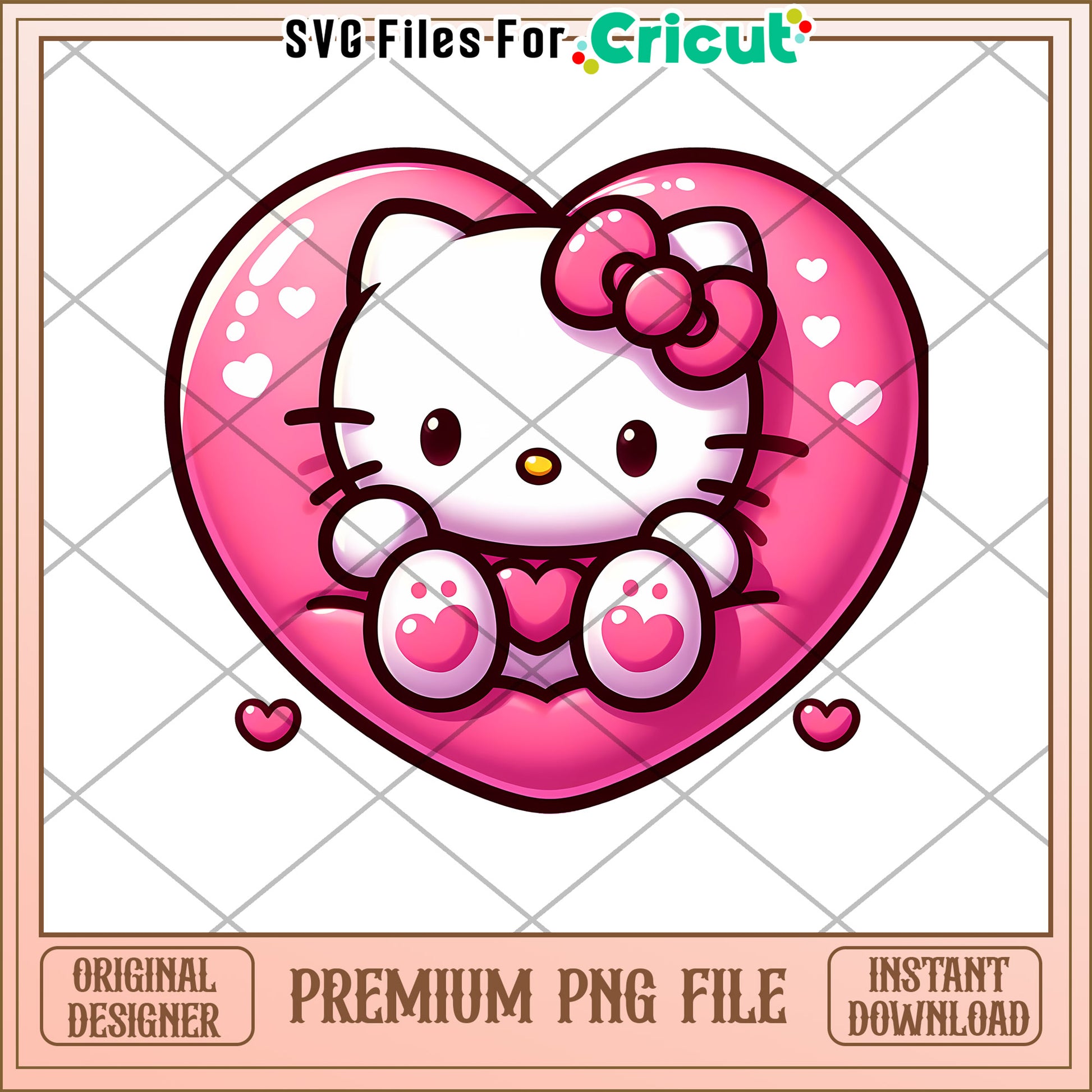 Hello Kitty Heart PNG Cricut Design