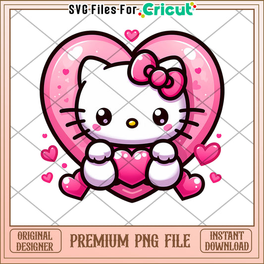 Hello Kitty Heart PNG Valentines Day Download