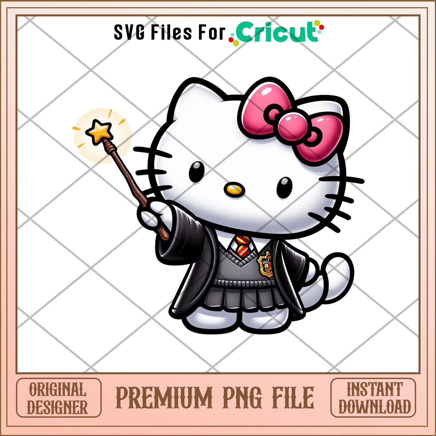 Hello Kitty Hermione Granger png, harry potter png, digital dowload