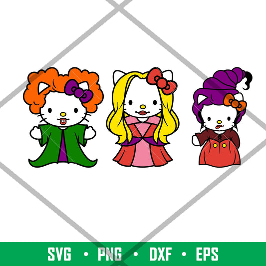Hello Kitty Hocus Pocus Bundle, Hello Kitty Hocus Pocus Hello Kitty Bundle Svg