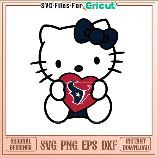 Hello Kitty Houston Texans SVG
