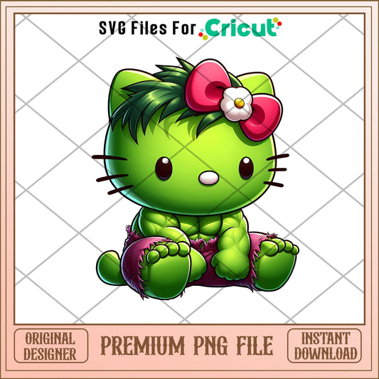 Hello Kitty Hulks png, The marvel png, digital dowload
